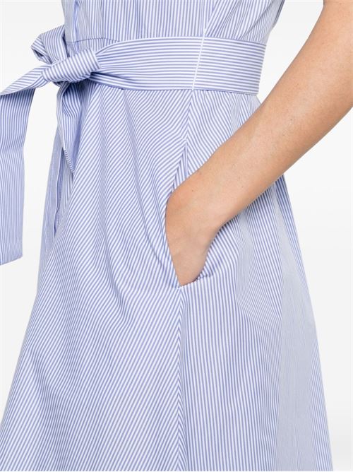 Abito donna Emme Marella lungo smanicato celeste e bianco EMME Marella | PESI026